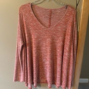 We The Free Orange Red Long Sleeve Top-Sm/Md